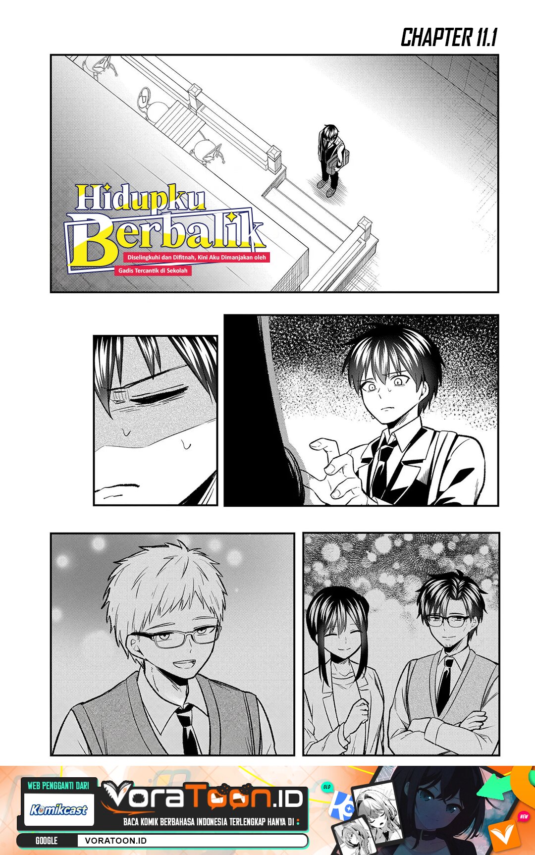 Jinsei Gyakuten Uwaki Sare, Enzai o Kiserareta Ore ga, Gakuen Ichi no Bishoujo ni Natsukareru Chapter 11.1 - Page 2