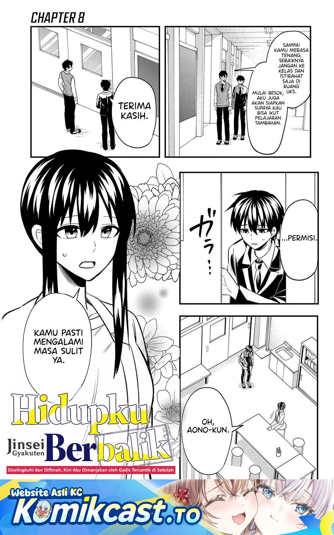Baca Jinsei Gyakuten Uwaki Sare, Enzai o Kiserareta Ore ga, Gakuen Ichi no Bishoujo ni Natsukareru Chapter 8.1 Bahasa Indonesia page 8