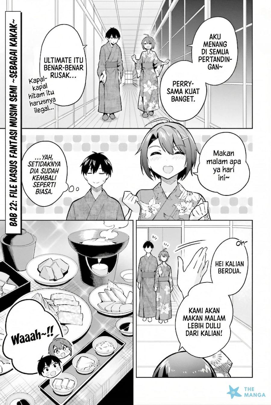 Baca Jitsu wa Gimai (Imouto) deshita. ~Saikin de Kitagiri no Otouto no Kyorikan ga Yatara Chikaiwake~ - Chapter 22 halaman 2