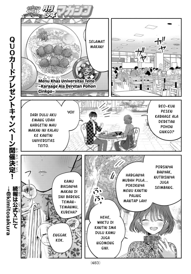 Baca Kimi to Sakura no Hanataba wo – Denshi Gentei Egaki Oroshi Tokuten-tsuki Chapter 6 Bahasa Indonesia page 58