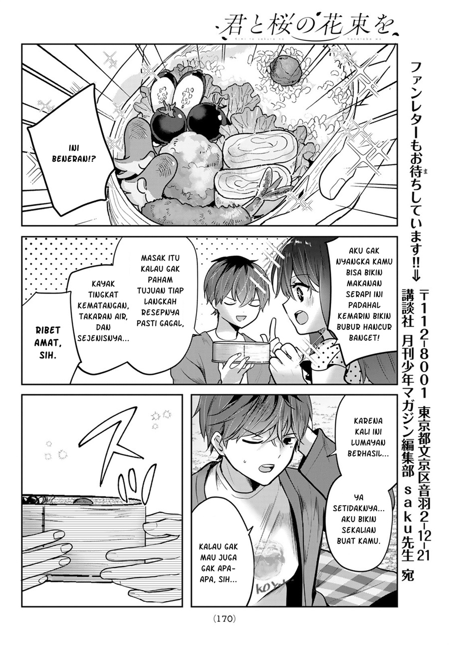 Baca Kimi to Sakura no Hanataba wo – Denshi Gentei Egaki Oroshi Tokuten-tsuki Chapter 7 Bahasa Indonesia page 18