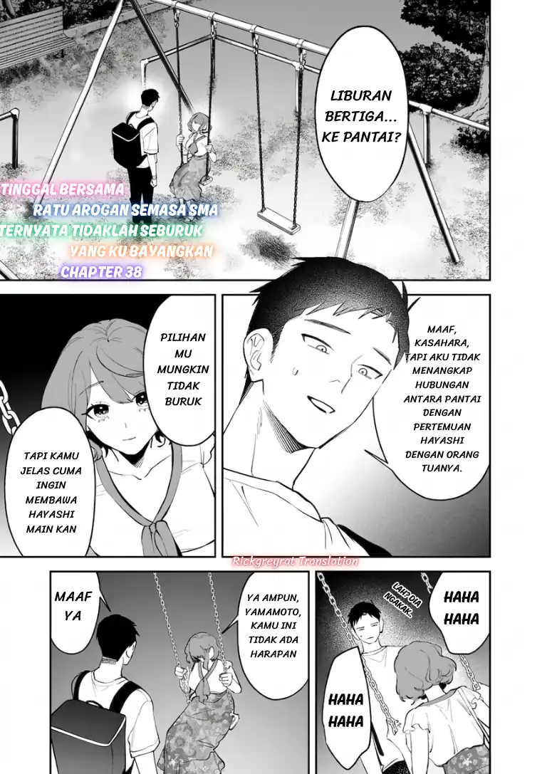Baca Koko Jidai ni Gomandatta Jou sama to no Dousei Seikatsu wa Igaito Igokochi ga Warukunai - Chapter 38 halaman 2