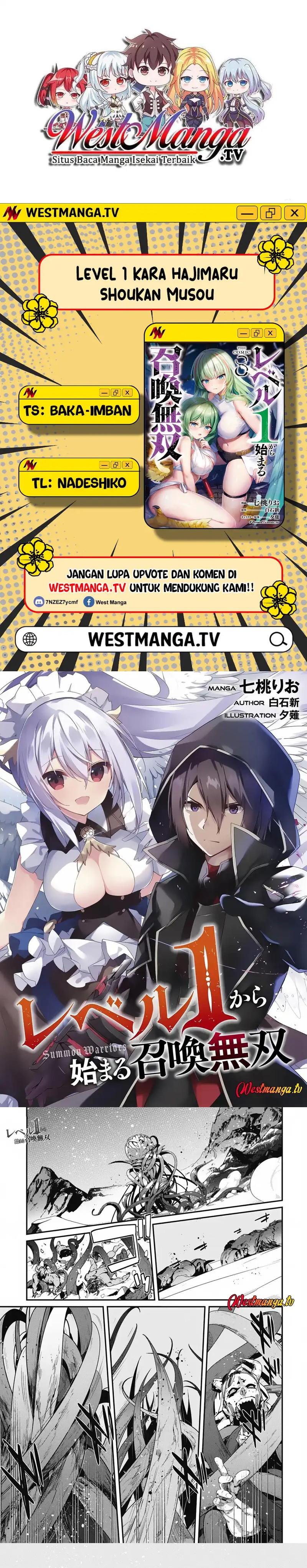 Baca Level 1 kara Hajimaru Shoukan Musou - Chapter 28 halaman 1