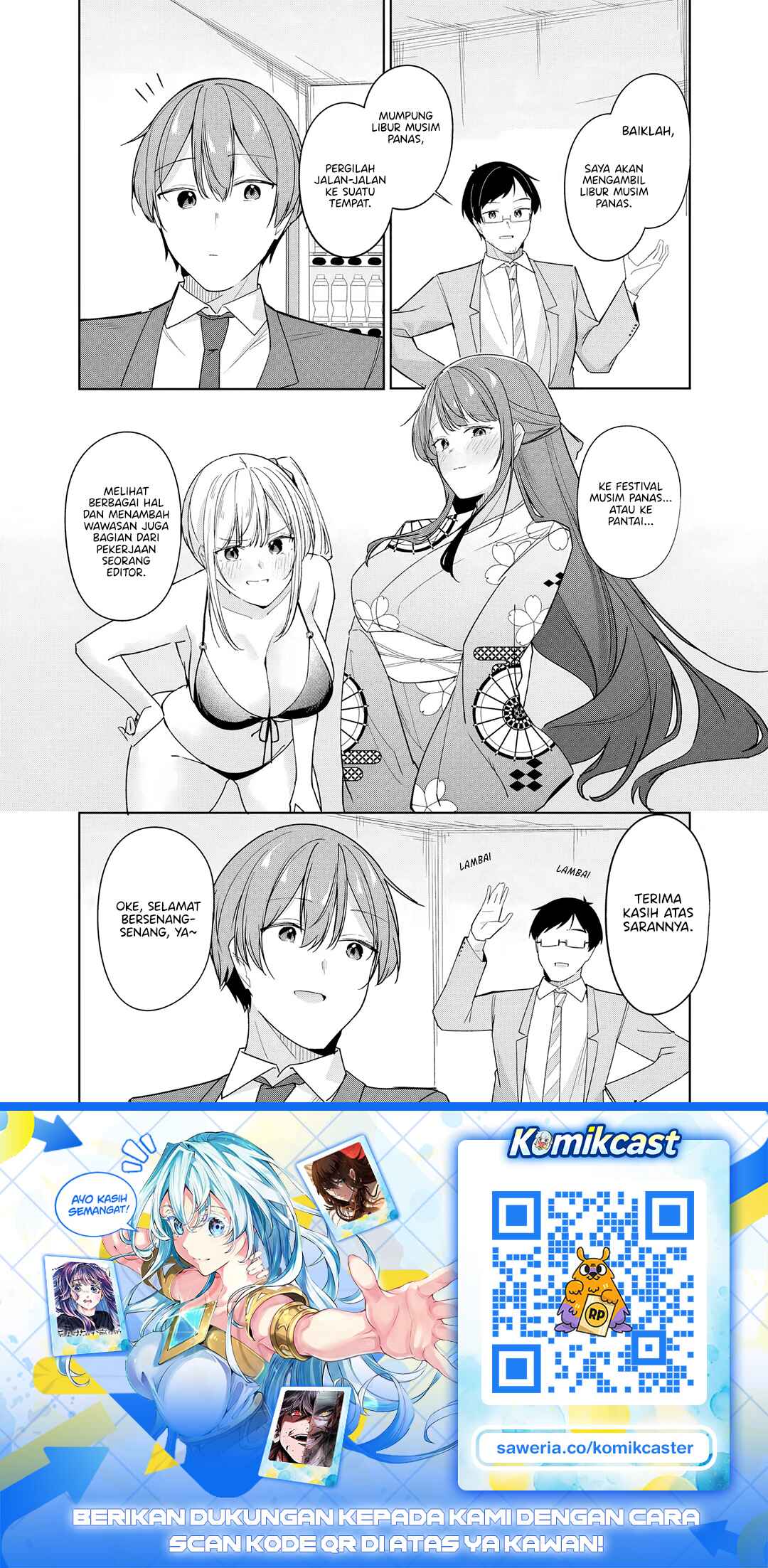 Baca Madogiwa henshuu to baka ni sareta ore ga, futago JK to doukyo suru koto ni natta - Chapter 14.1 halaman 13