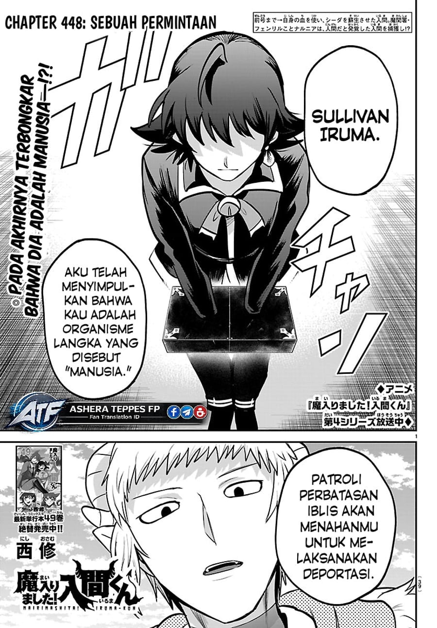 Baca Mairimashita! Iruma-kun - Chapter 448 halaman 2
