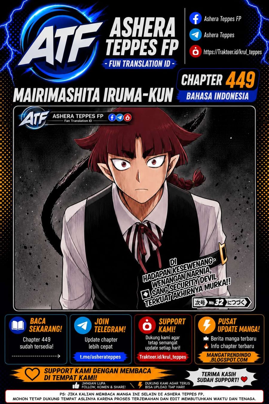 Baca Mairimashita! Iruma-kun - Chapter 449 halaman 1
