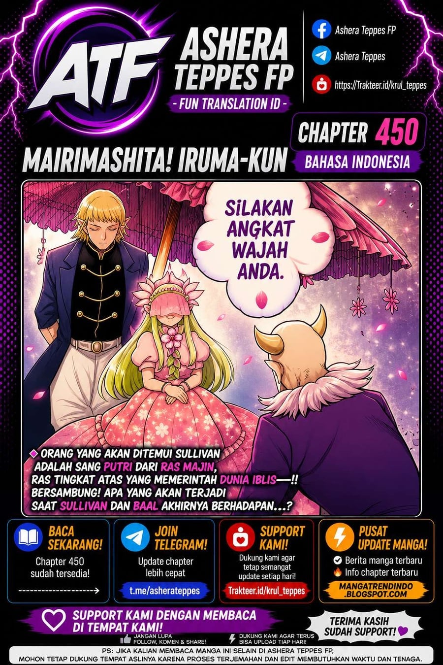 Baca Mairimashita! Iruma-kun - Chapter 450 halaman 1