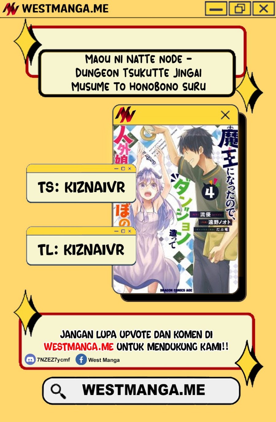Baca Maou ni Natta node, Dungeon Tsukutte Jingai Musume to Honobono suru - Chapter 84.1 halaman 1
