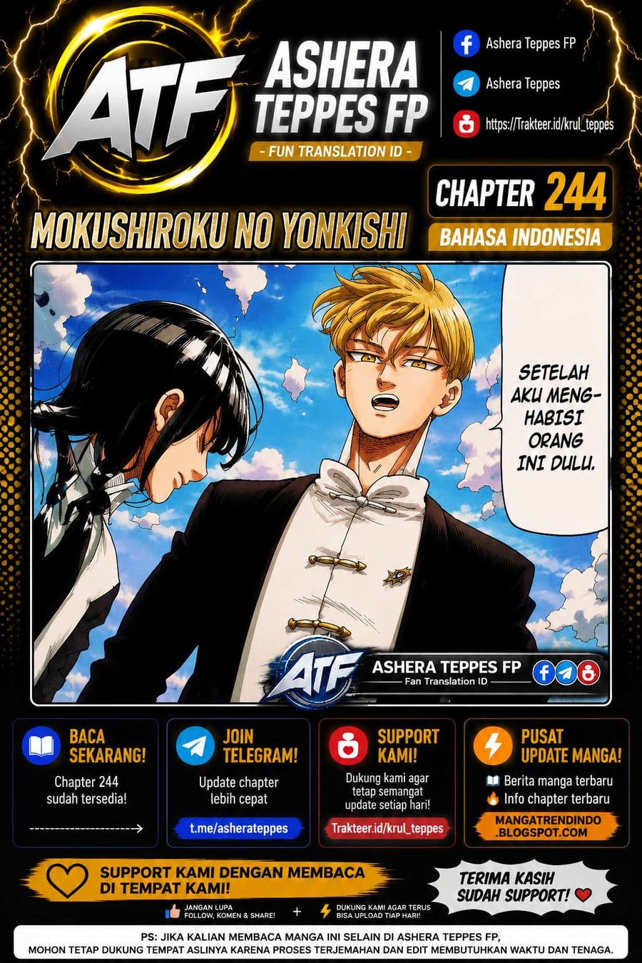 Baca Mokushiroku no Yonkishi - Chapter 244 halaman 1