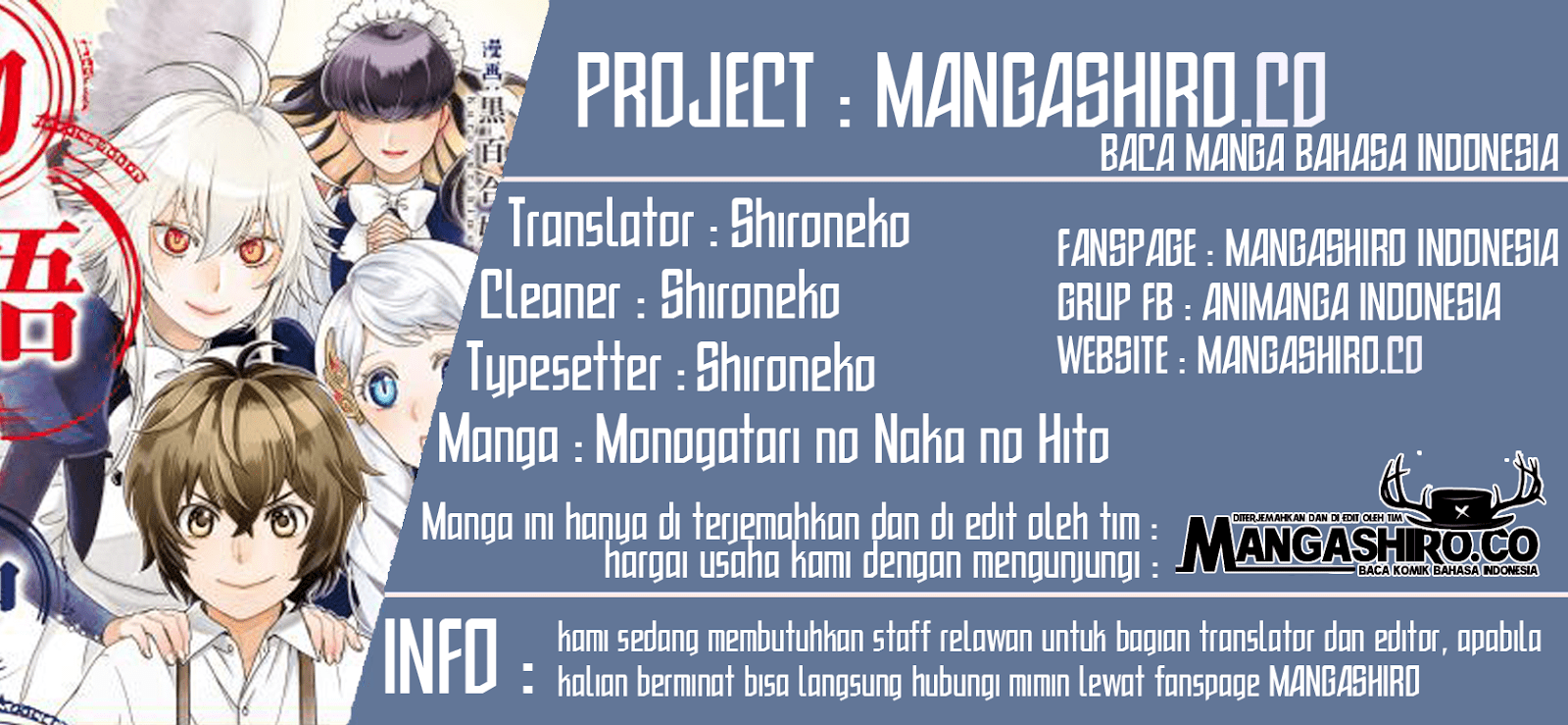 Baca Monogatari no Naka no Hito - Chapter 11 halaman 1