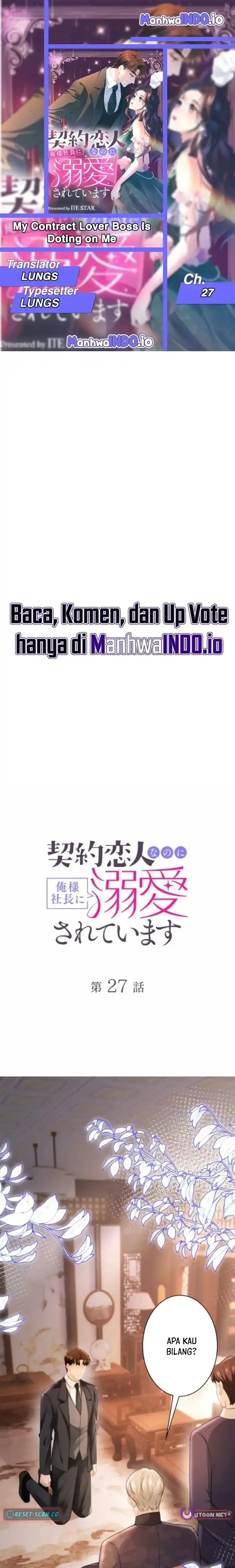 My Contract Lover Boss Is Doting on Me Chapter 27 - Page 1