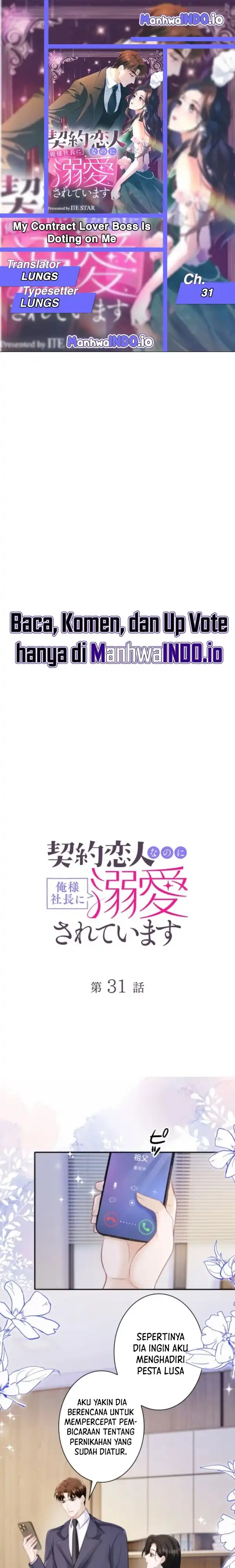My Contract Lover Boss Is Doting on Me Chapter 31 - Page 1