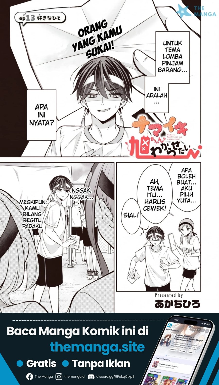 Baca Namaiki Asahi-chan wo Wakarasetai - Chapter 13 halaman 2