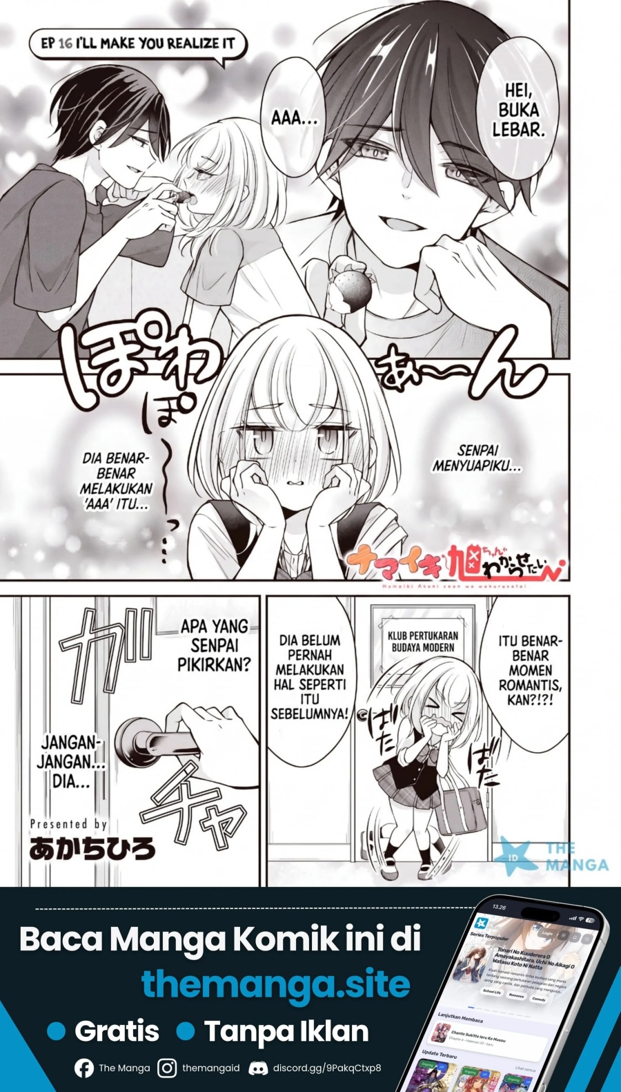 Baca Namaiki Asahi-chan wo Wakarasetai - Chapter 16 halaman 2
