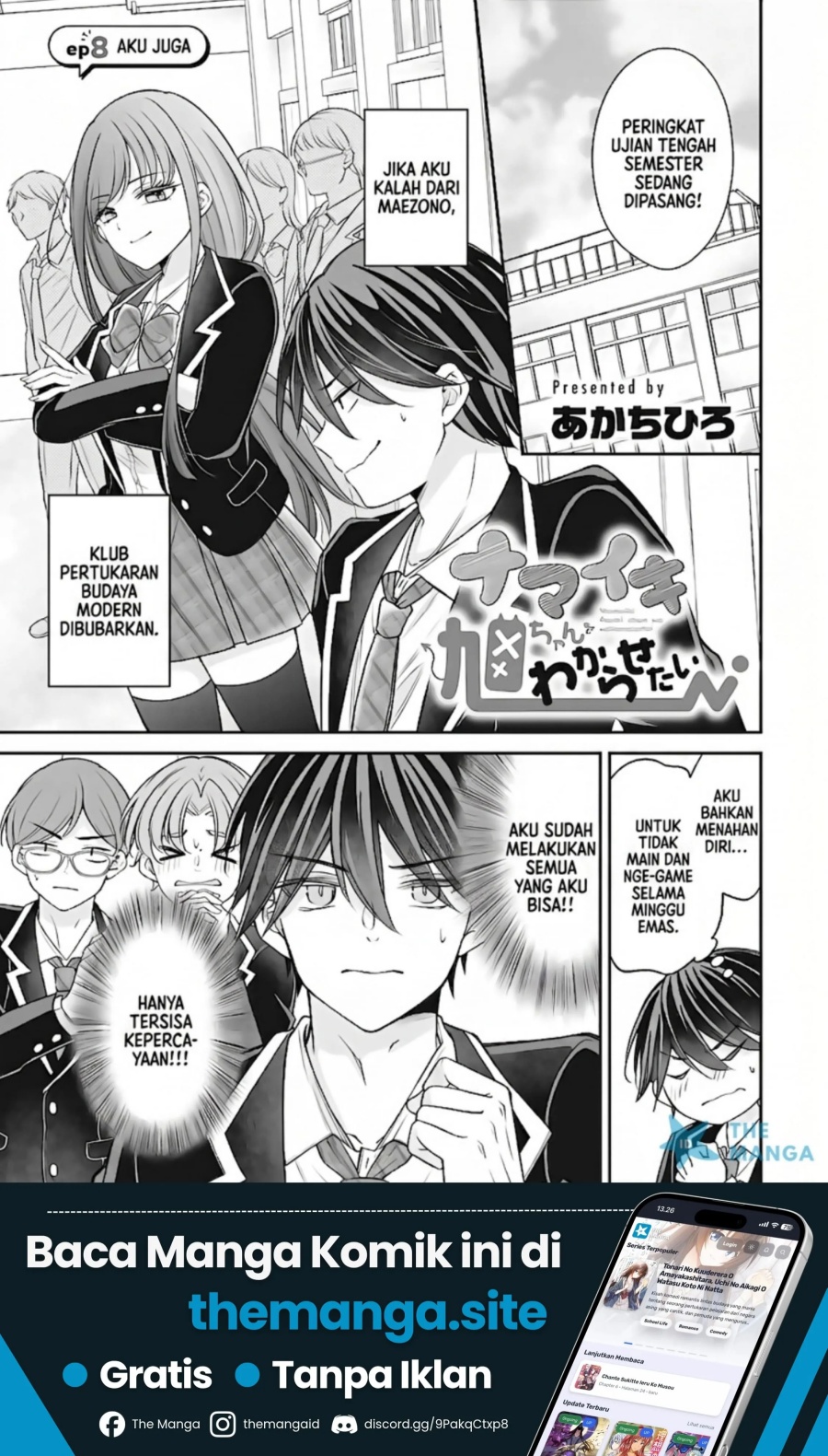 Baca Namaiki Asahi-chan wo Wakarasetai - Chapter 8 halaman 2