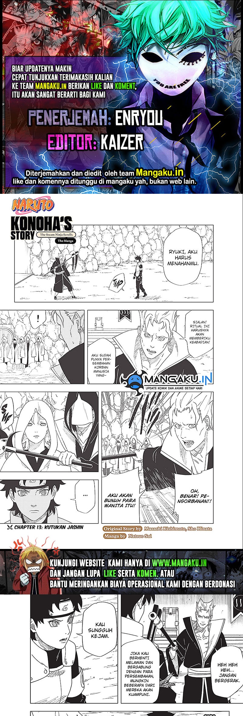 Baca Naruto: Konoha's Story The Steam Ninja Scrolls - Chapter 13 halaman 1