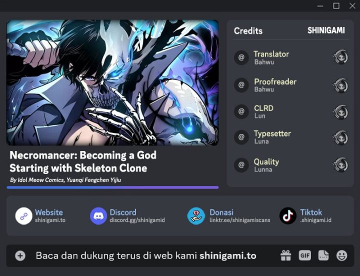 Baca Necromancer: Becoming A God Starting With Skeleton Clone - Chapter 5 halaman 1