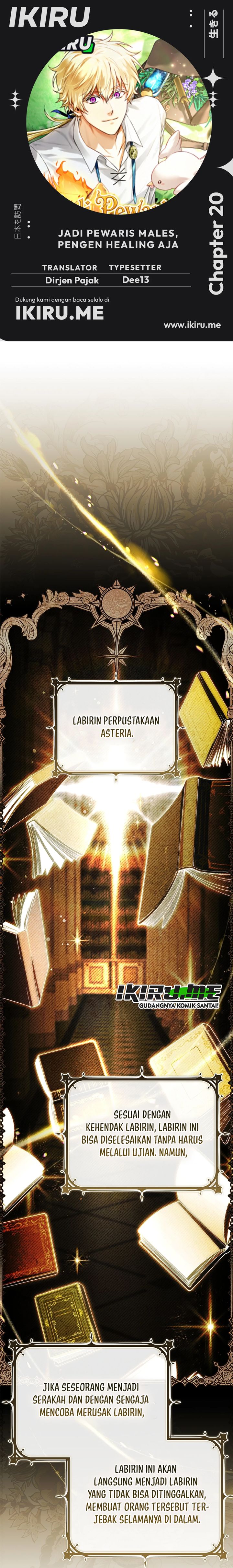 Baca Never Mind the Heir, I'll Focus On Healing - Chapter 20 halaman 1