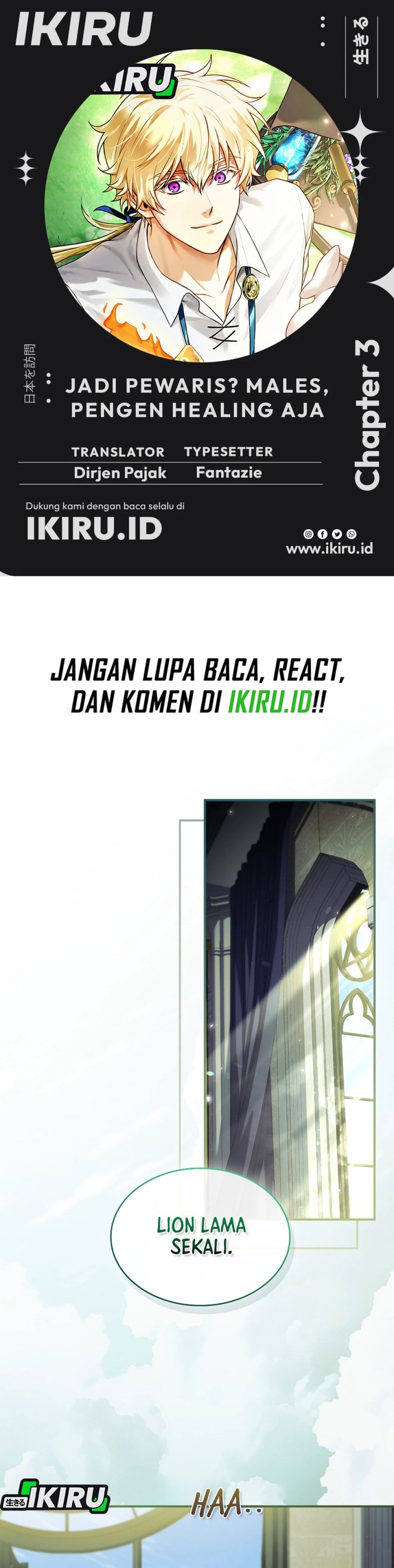 Baca Never Mind the Heir, I'll Focus On Healing - Chapter 3 halaman 1