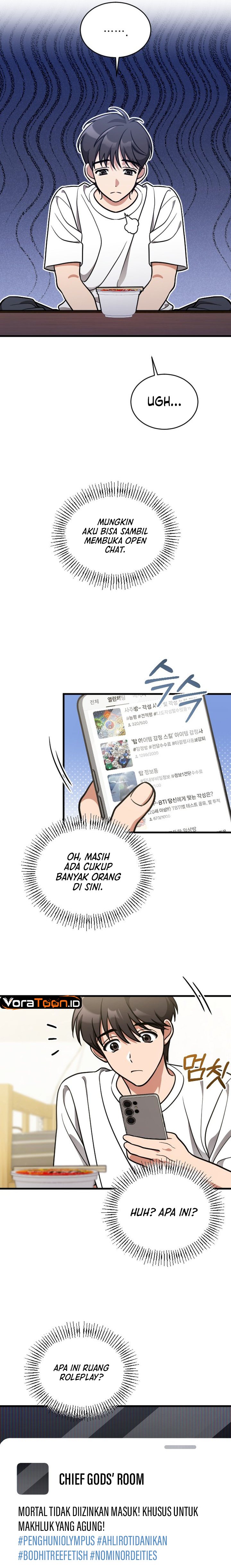 Baca Offering Kimchi Cup Noodles to the Gods’ Group Chat Chapter 1 Bahasa Indonesia page 32