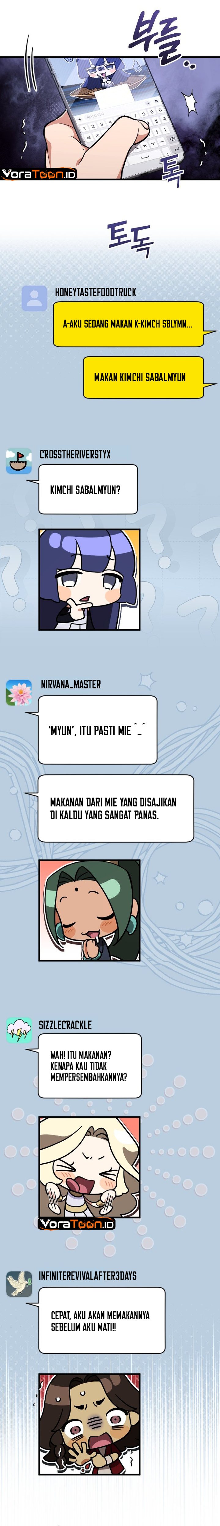 Baca Offering Kimchi Cup Noodles to the Gods’ Group Chat Chapter 1 Bahasa Indonesia page 48