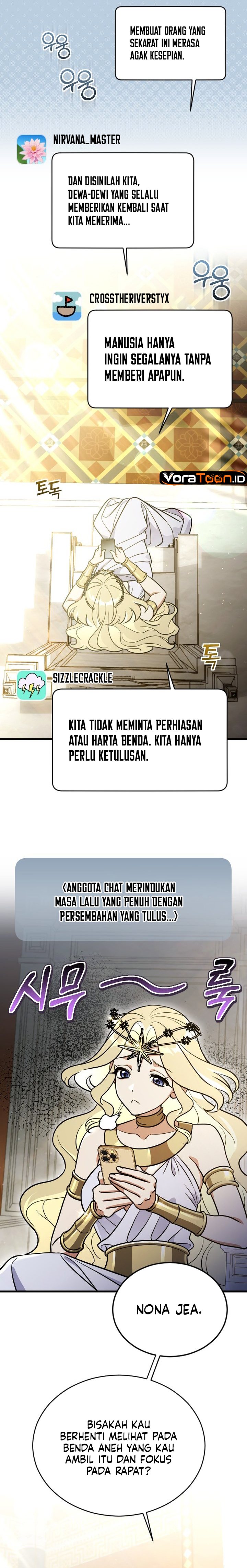Baca Offering Kimchi Cup Noodles to the Gods’ Group Chat Chapter 1 Bahasa Indonesia page 60