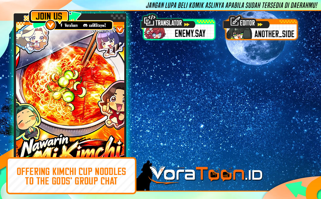 Baca Offering Kimchi Cup Noodles to the Gods’ Group Chat Chapter 4 Bahasa Indonesia page 6