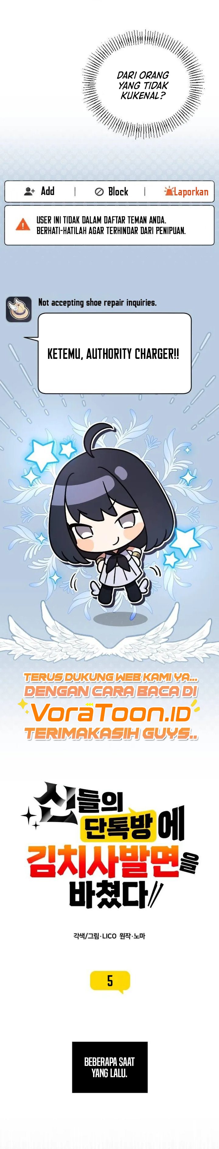 Baca Offering Kimchi Cup Noodles to the Gods’ Group Chat Chapter 5 Bahasa Indonesia page 10