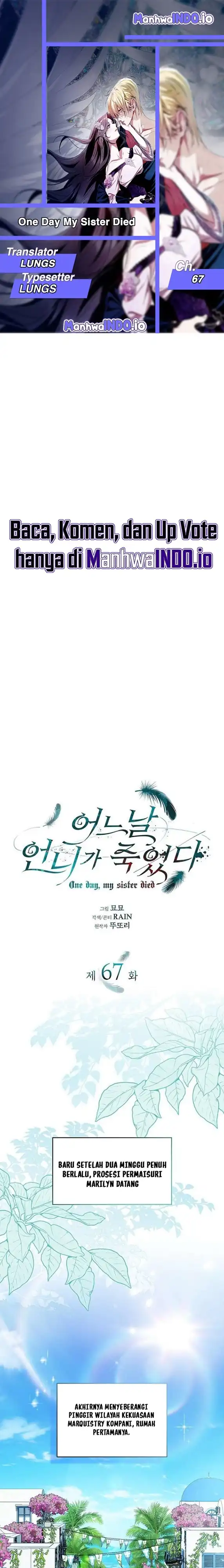 Baca One Day, My Sister Died - Chapter 67 halaman 1