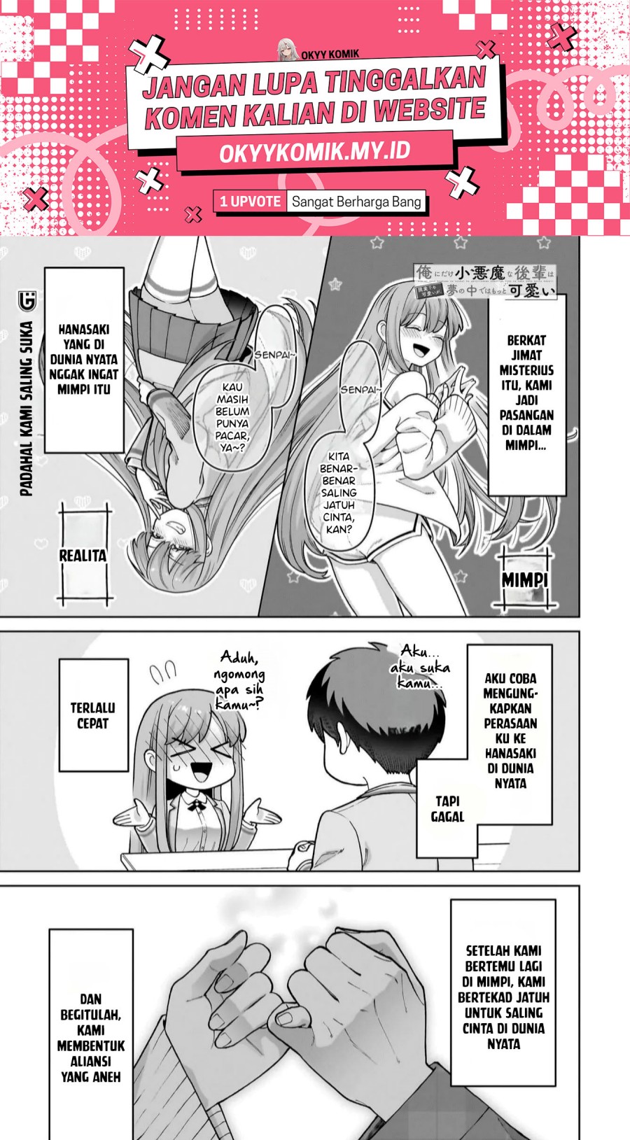 Baca Ore ni Dake Koakuma na Kouhai wa Genjitsu demo Kawaii ga, Yume no Naka de wa Motto Kawaii - Chapter 3 halaman 3
