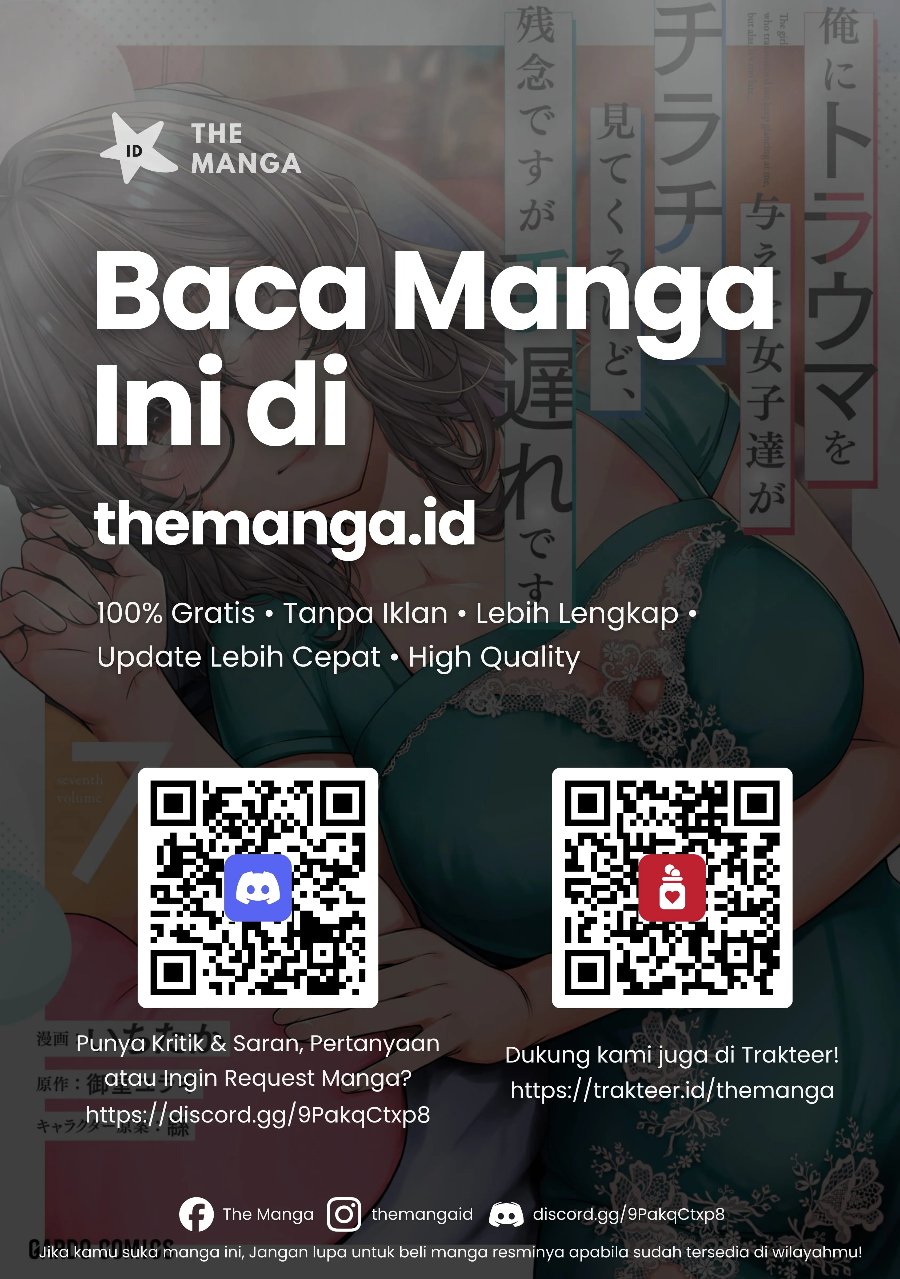 Ore ni Trauma wo Ataeta Joshi-tachi ga Chirachira Mitekuru kedo, Zannen desu ga Teokure desu Chapter 33.4 - Page 14
