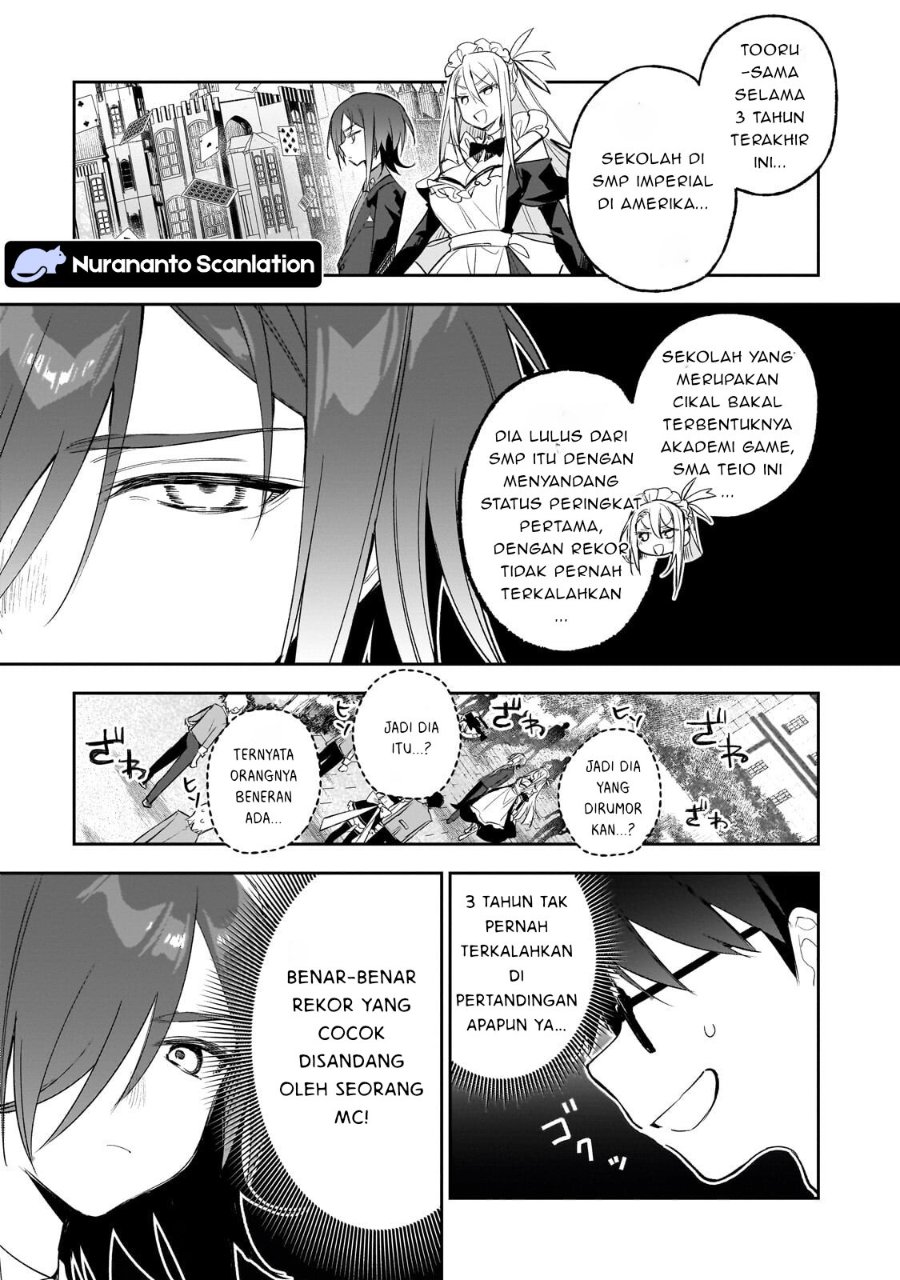 Baca Ore wa Gakuen Zunou Battle no Ensyutsuka!: Jishou Mob ga Kage kara Egaku Saikyou Shujinkou Musou Scenario - Chapter 4.1 halaman 6