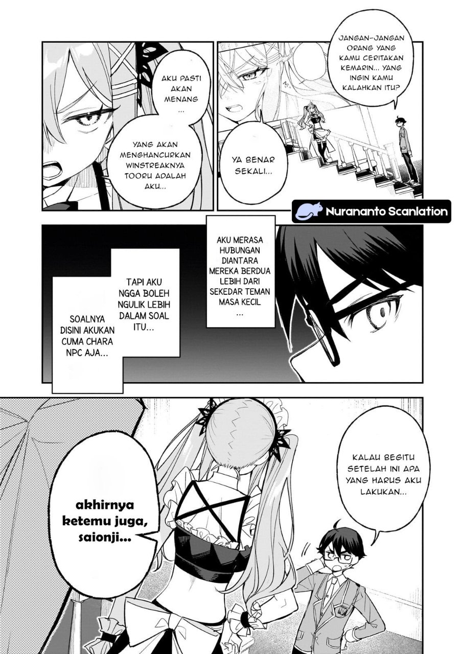 Baca Ore wa Gakuen Zunou Battle no Ensyutsuka!: Jishou Mob ga Kage kara Egaku Saikyou Shujinkou Musou Scenario - Chapter 4.3 halaman 4