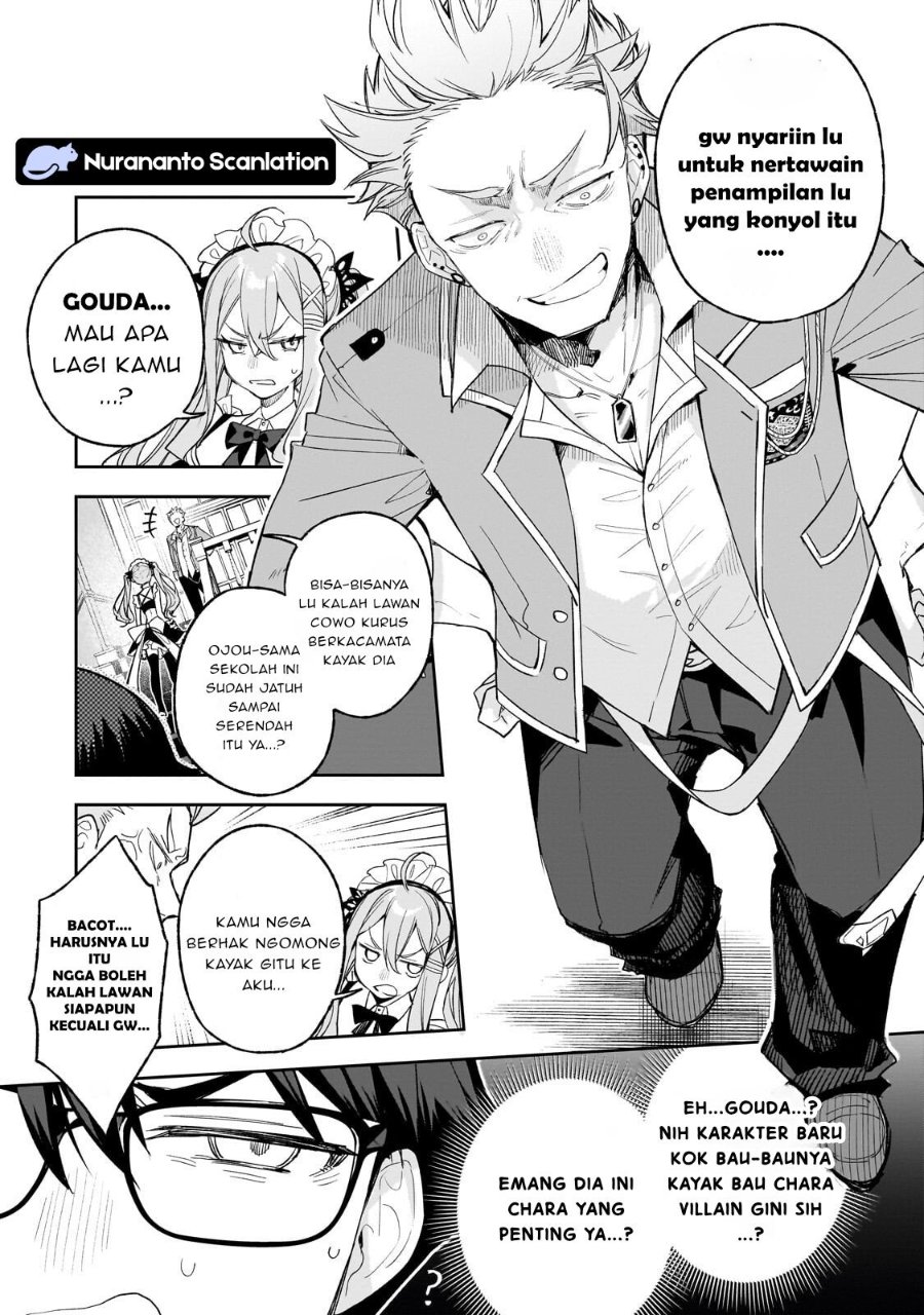 Baca Ore wa Gakuen Zunou Battle no Ensyutsuka!: Jishou Mob ga Kage kara Egaku Saikyou Shujinkou Musou Scenario - Chapter 4.3 halaman 5