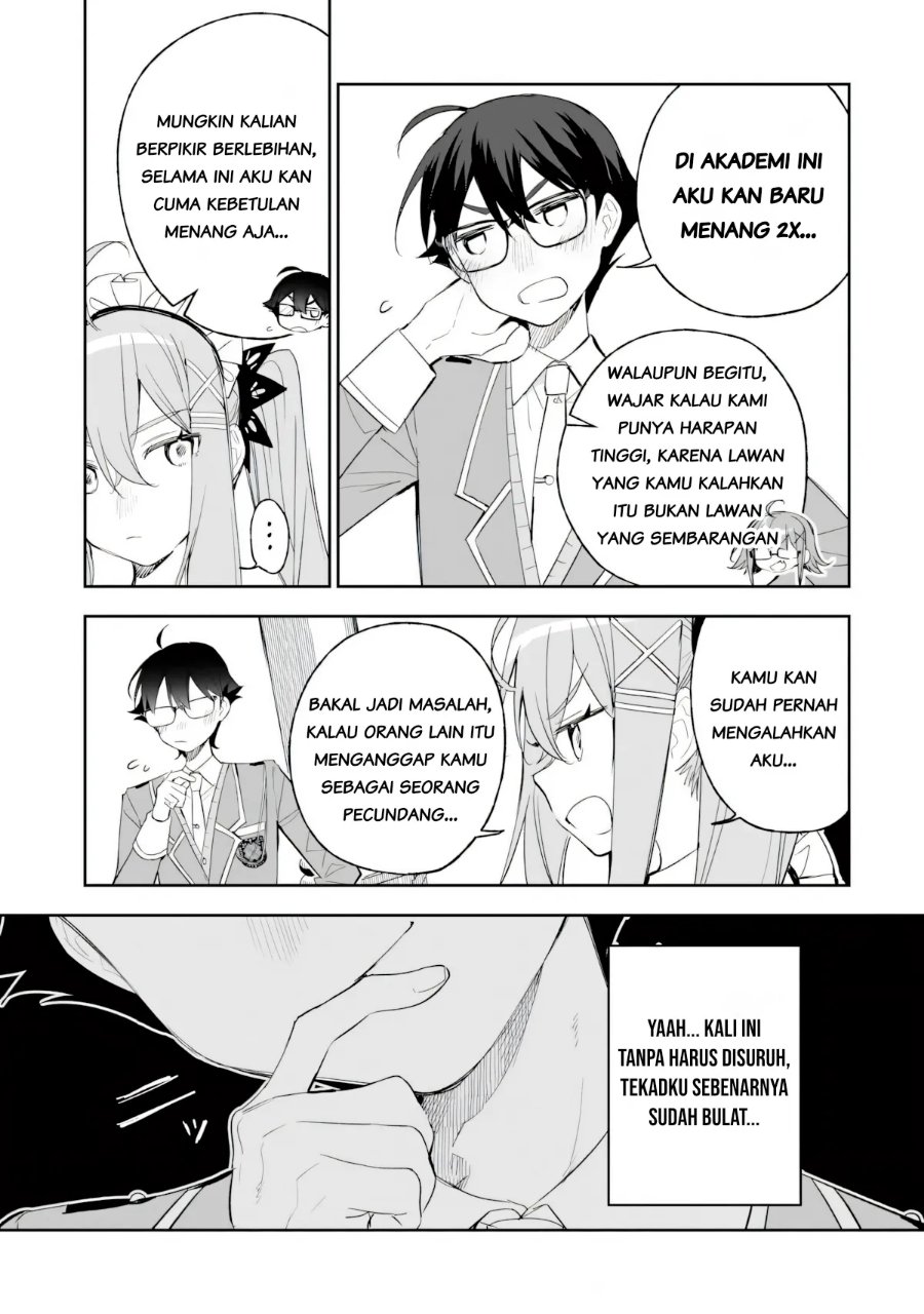Ore wa Gakuen Zunou Battle no Ensyutsuka!: Jishou Mob ga Kage kara Egaku Saikyou Shujinkou Musou Scenario Chapter 9.1 - Page 13