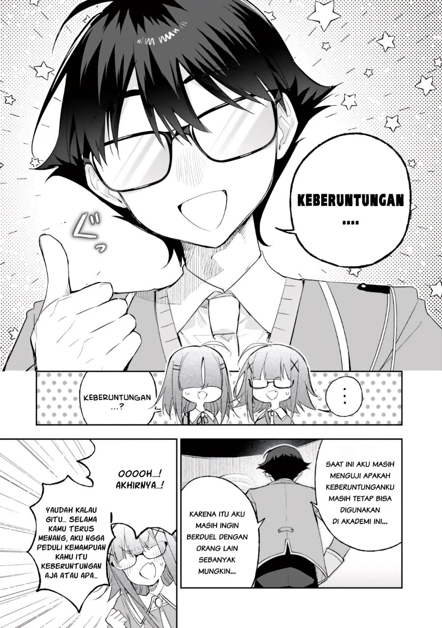 Ore wa Gakuen Zunou Battle no Ensyutsuka!: Jishou Mob ga Kage kara Egaku Saikyou Shujinkou Musou Scenario Chapter 9.2 - Page 1
