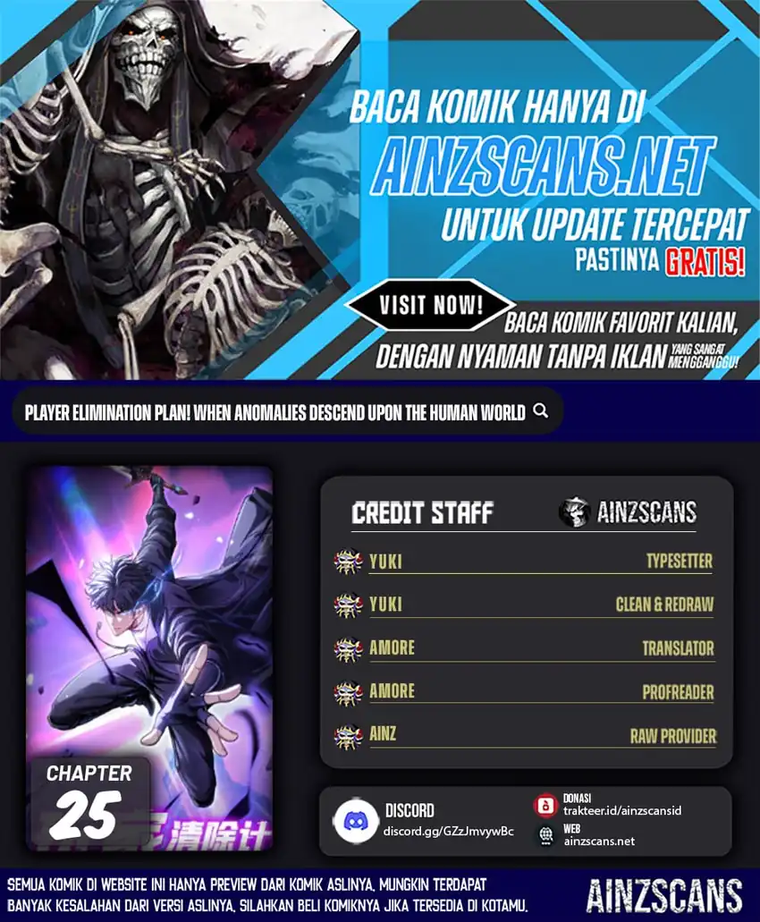Baca Player Elimination Plan! When the Mutation Descends Upon the World - Chapter 25 halaman 1