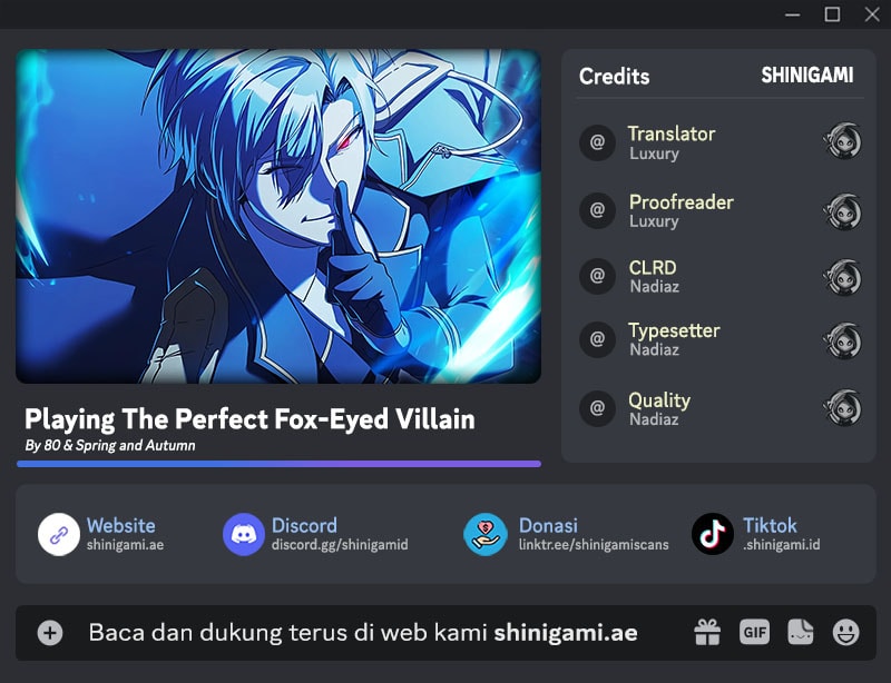 Baca Playing The Perfect Fox-Eyed Villain - Chapter 2 halaman 1