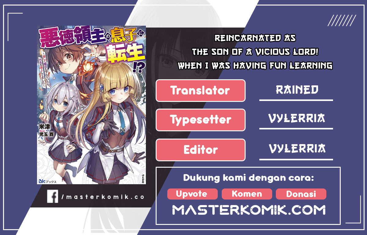 Baca Reincarnated As The Son Of A Vicious Lord! -When I Was Having Fun Learning - Chapter 1.1 halaman 1