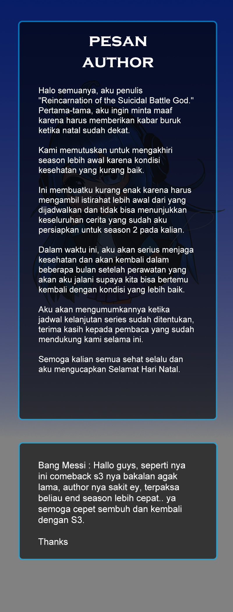 Baca Reincarnation of the Suicidal Battle God (Doom Breaker) - Chapter 101.5 halaman 2