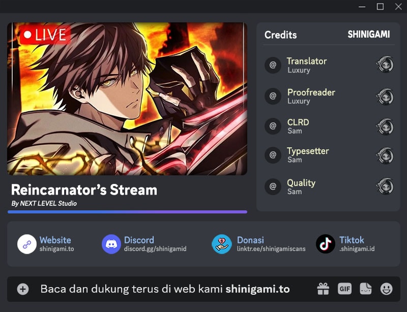 Baca Reincarnator's Stream - Chapter 2 halaman 1