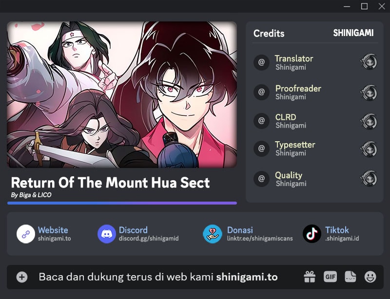 Baca Return Of The Mount Hua Sect Chapter 181 Bahasa Indonesia page 6