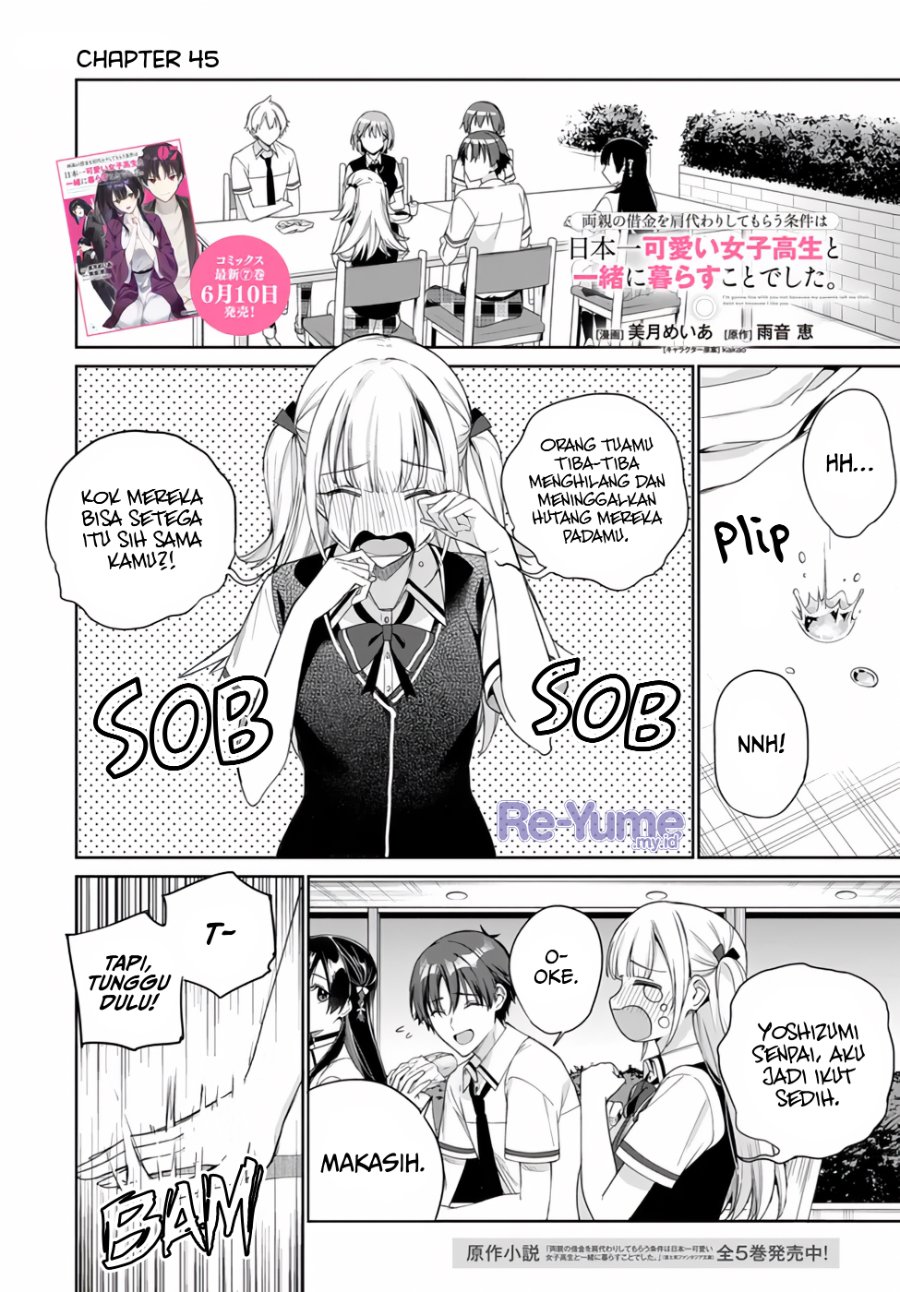 Ryoushin no Shakkin wo Katagawari Shite Morau Jouken wa Nihon'ichi Kawaii Joshikousei to Issho ni Kurasu Koto Deshita Chapter 45 - Page 2
