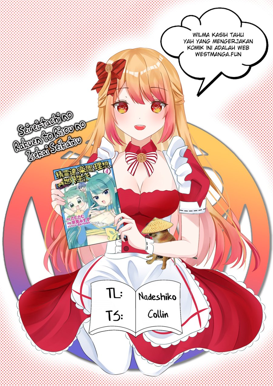 Baca Seirei-tachi no Rakuen to Risou no Isekai Seikatsu - Chapter 57 halaman 2