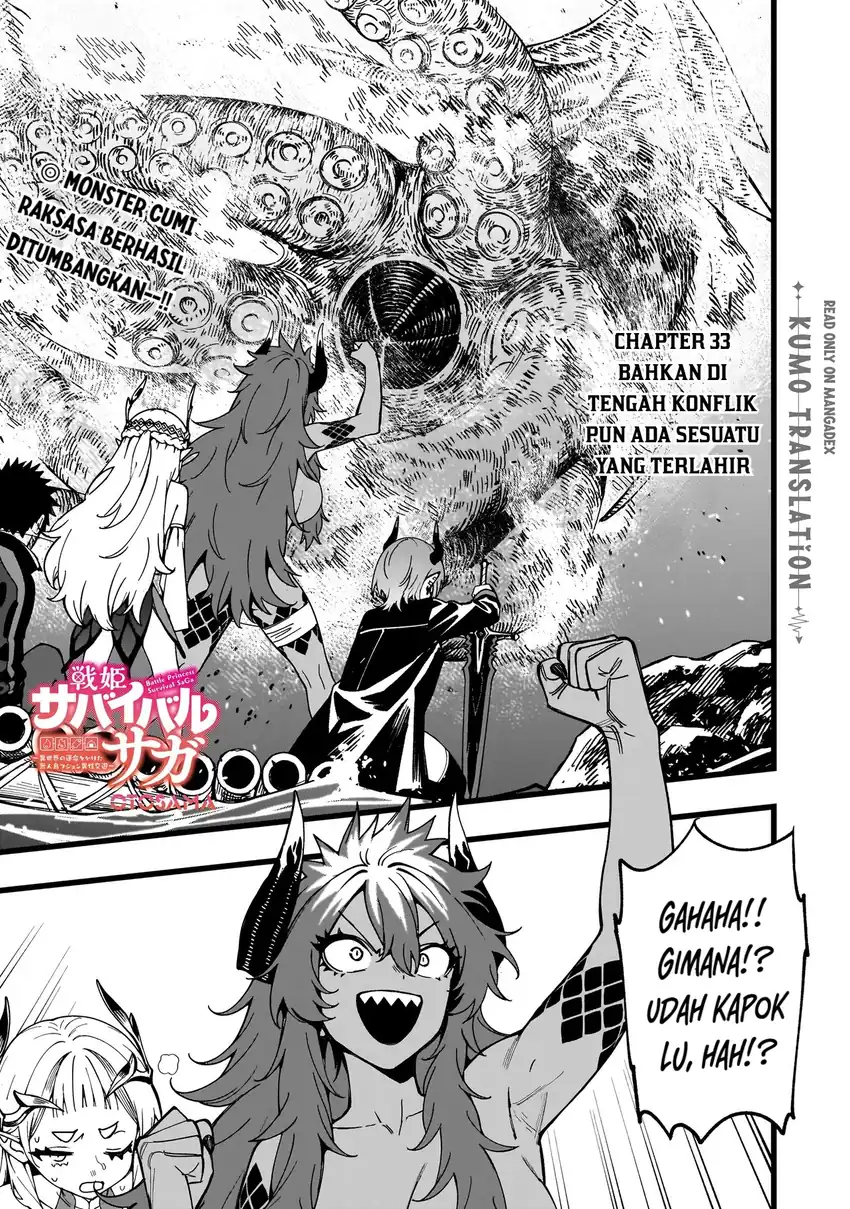 Baca Senki Survival Saga: Isekai no Unmei o Kaketa Mujintou Fujun Iseikouyuu - Chapter 33 halaman 2
