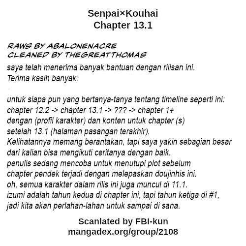 Baca Senpai x Kouhai - Chapter 13.1 halaman 31