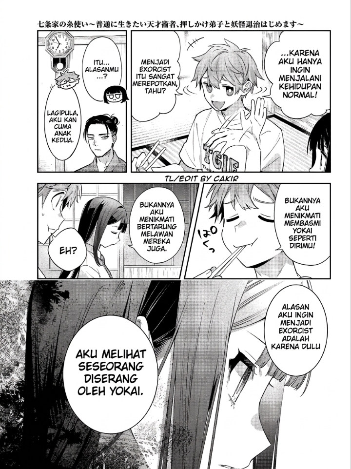 Shichijou-ke no Ito Tsukai ~ Futsuu ni Ikitai Tensai Jutsusha, Oshikake Deshi to Youkai Taiji Hajimemasu ~ Chapter 1 - Page 29