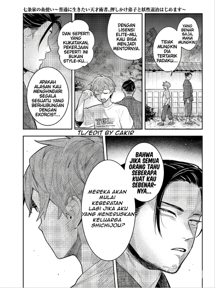 Shichijou-ke no Ito Tsukai ~ Futsuu ni Ikitai Tensai Jutsusha, Oshikake Deshi to Youkai Taiji Hajimemasu ~ Chapter 1 - Page 43