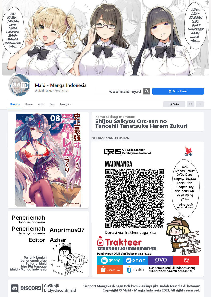 Baca Shijou Saikyou Orc-san no Tanoshii Tanetsuke Harem Zukuri - Chapter 83.2 halaman 2