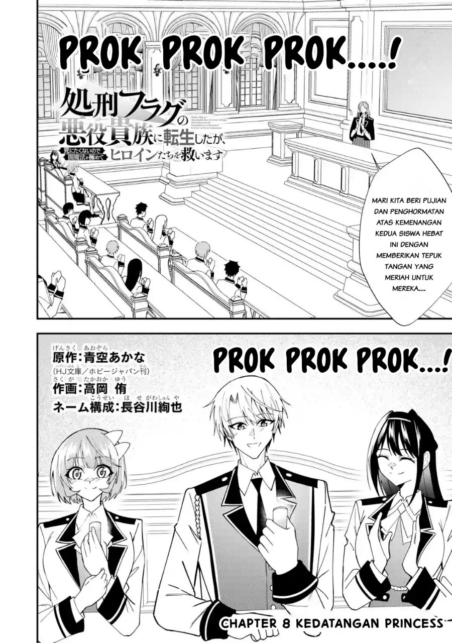 Shokei Flag No Akuyaku Kizoku Ni Tensei Shitaga, Shinitakunainode Yami Maho Wo Kiwamete Heroine Tachi Wo Sukuimasu Byojakuna Heroine Wo Care Shitara Naze Ka Ore Ga Dekiai Sareta Ken Chapter 8.1 - Page 3